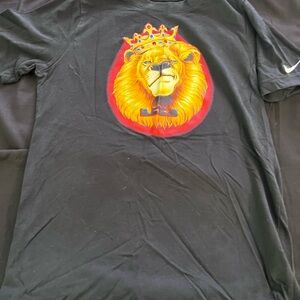 Nike Black and Red Lion Graphic Tee
